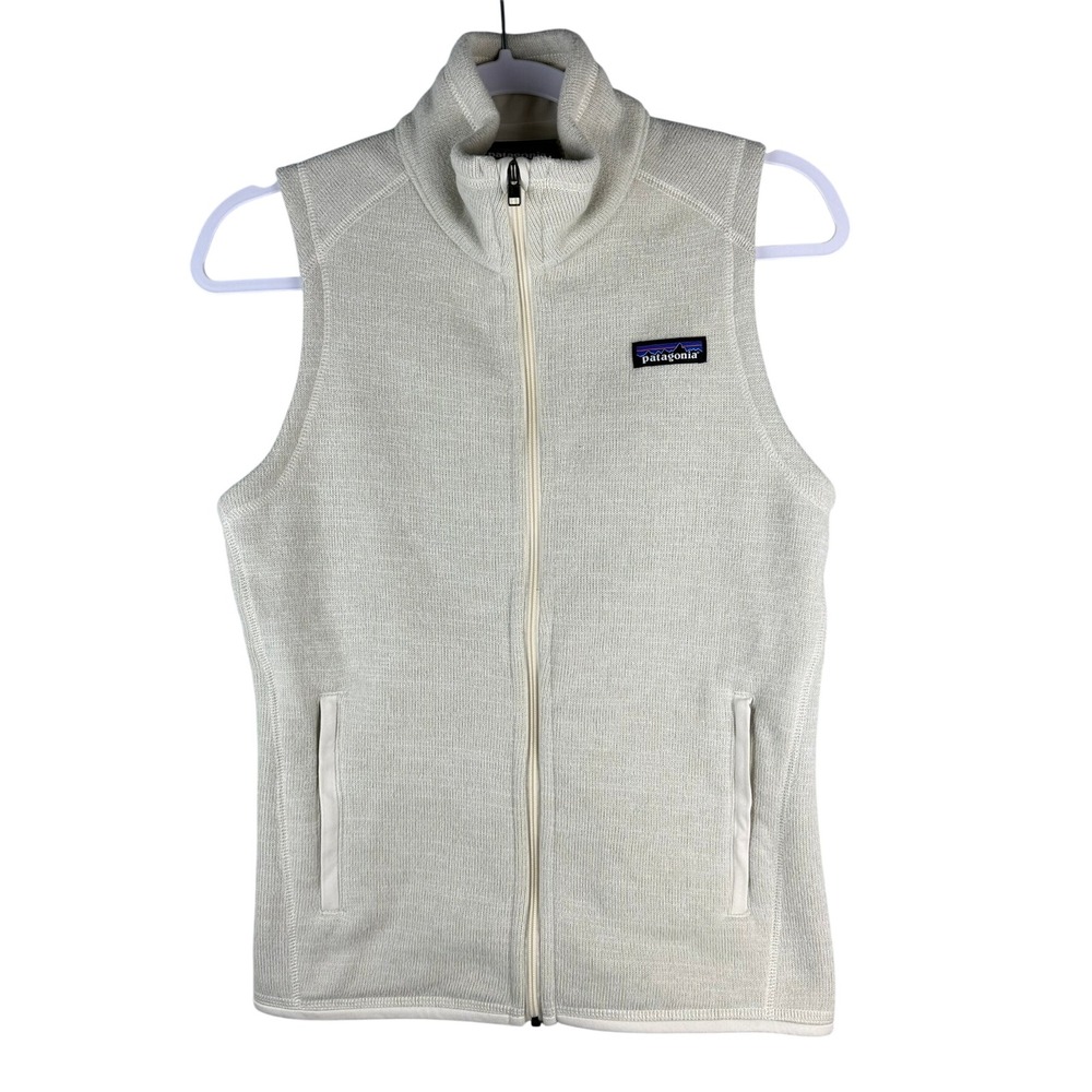Patagonia Womens XS Better Sweater Vest‎ Cream Full Zip Outdoor Gorpcore 25886